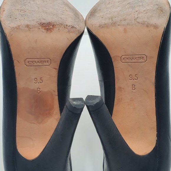 Coach Black Leather Heels - Picture 16 of 16